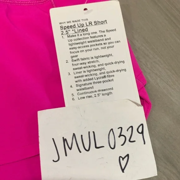 Lululemon Speed Up Short 2.5” * Pow Pink - Picture 7 of 8